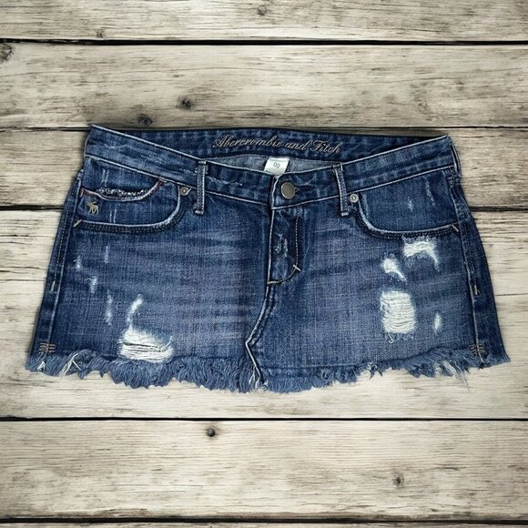 Abercrombie & Fitch ASO Vampire Diaries Denim Micro Mini Skirt‎ Size 00 - Picture 2 of 7